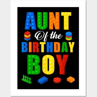 Aunt Birthday Boy Master Builder Building Bricks Blocks Posters and Art